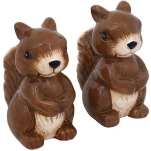 Decorative Fall Squirrel Salt & Pepper Shakers